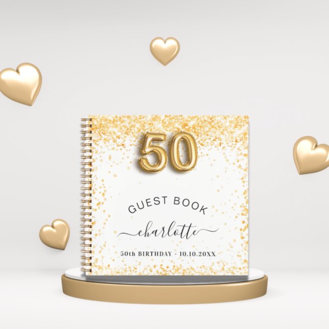 Libro de invitados oro blanco de 50 años (Subido por el creador)