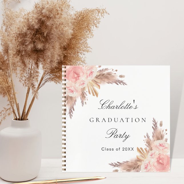 Libro de invitados pampas rosa oro (Subido por el creador)