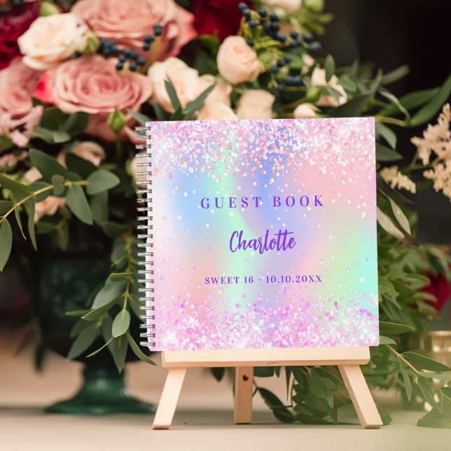 Libro de invitados Papel holográfico rosa dulce 16 (Subido por el creador)