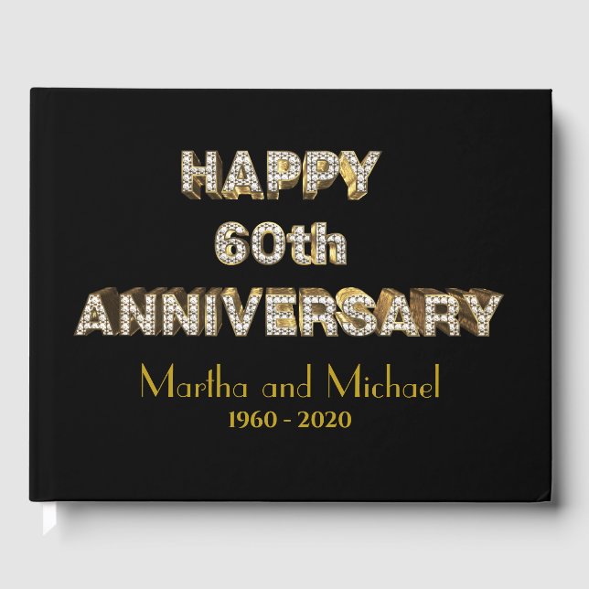 Libro de invitados para 60º aniversario de bodas (Anverso)