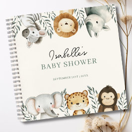 Libro de invitados para baby shower de animales de