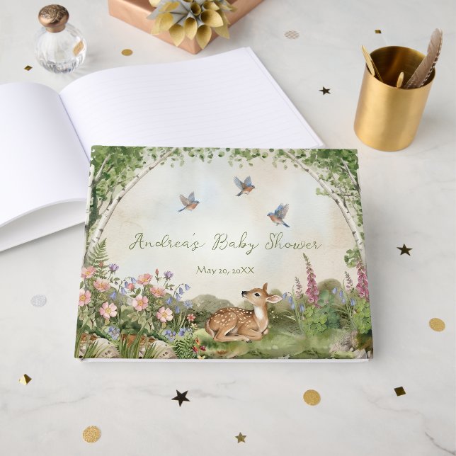 Libro de invitados para baby shower de Arco del bo (Anverso Abierto)