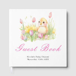 Libro de invitados para baby shower de Chick en pr