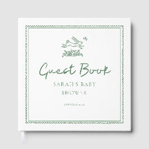 Libro de invitados para baby shower de conejito