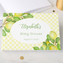 Libro de invitados para baby shower de cuadros ama