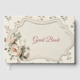 Libro de invitados para baby shower de flores Firs