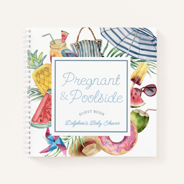 Libro de invitados para baby shower de niño 'Embar (Anverso)
