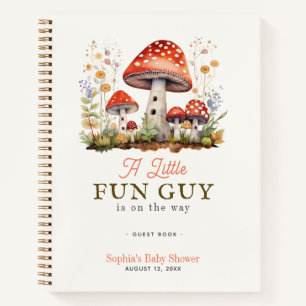 Libro de invitados para baby shower de Niño Hongo