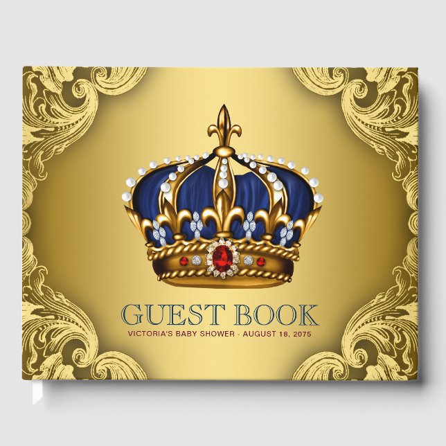 Libro de invitados para baby shower del príncipe (Anverso)