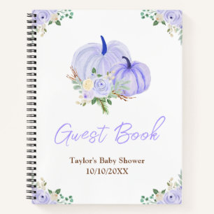 Libro de invitados para baby shower floral de cala