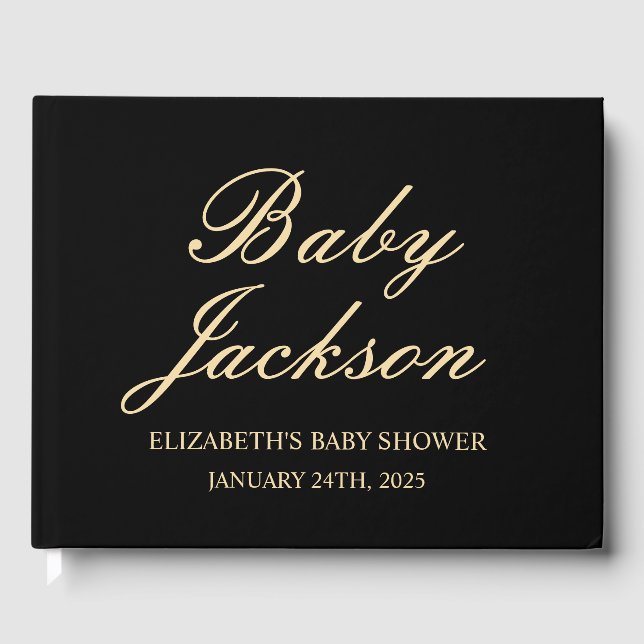 Libro de invitados para baby shower, letras person (Anverso)
