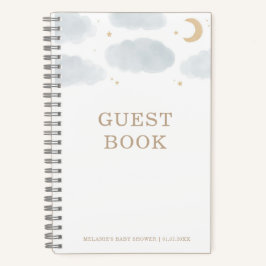 Libro de invitados para baby shower 'Over the Moon