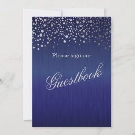 Libro de Invitados para Boda - Azul Oscuro