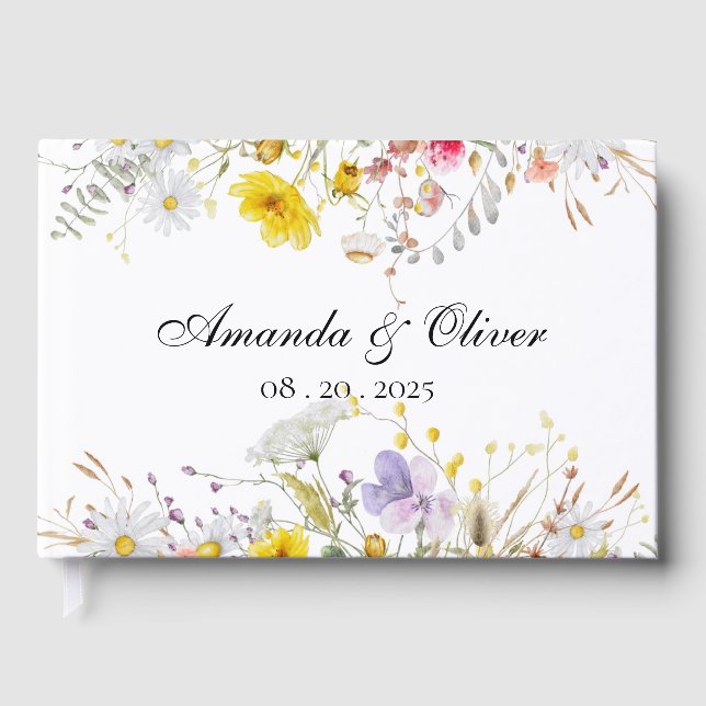 Libro de invitados para boda de Flor de Primavera (Anverso)