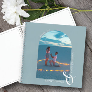 Libro de invitados para Bodas azules de pizarra fo
