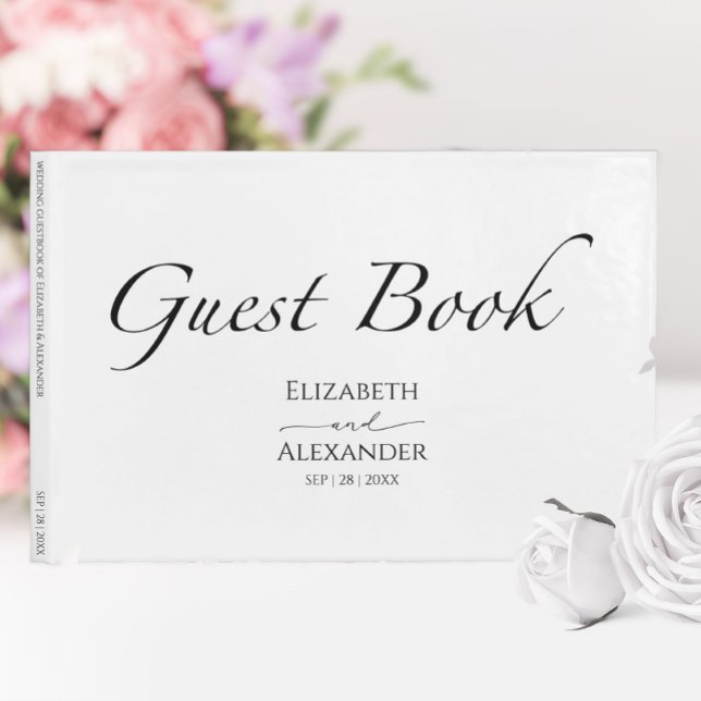 Libro de invitados para Bodas blancos y negros (Subido por el creador)