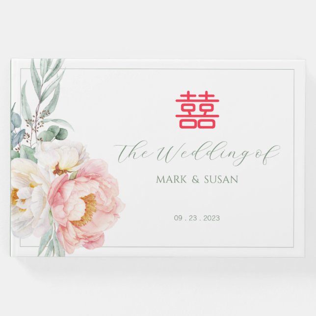 Libro de invitados para Bodas chinos Eucalyptus Pe (Anverso)