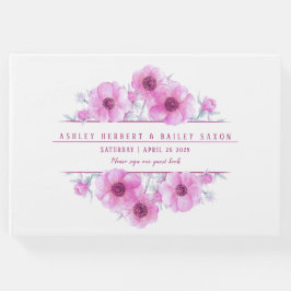 Libro de invitados para bodas de color anémico ros