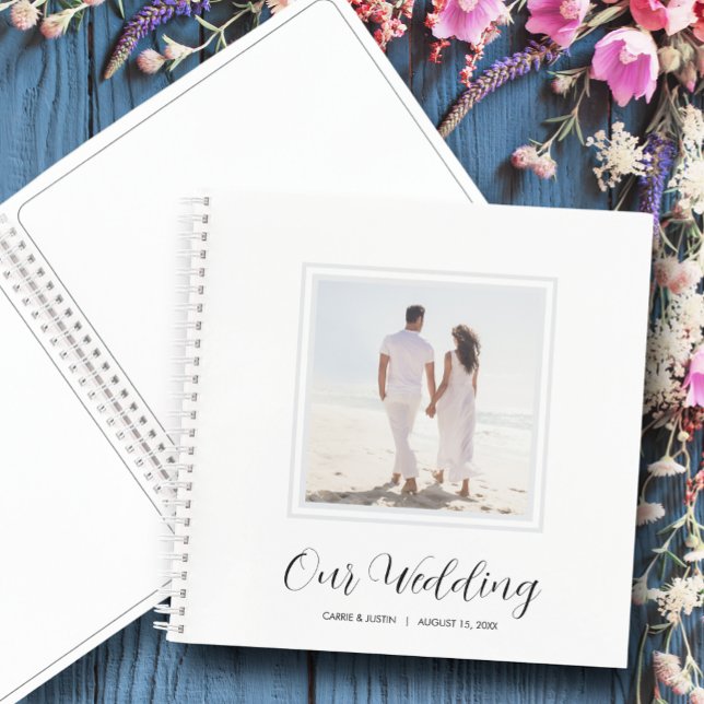 Libro de invitados para Bodas de fotografía (Choose SOFT or HARD cover and the inside page style.)