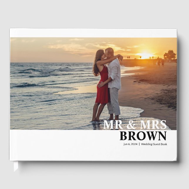 Libro de invitados para Bodas de fotografía de tip (Anverso)