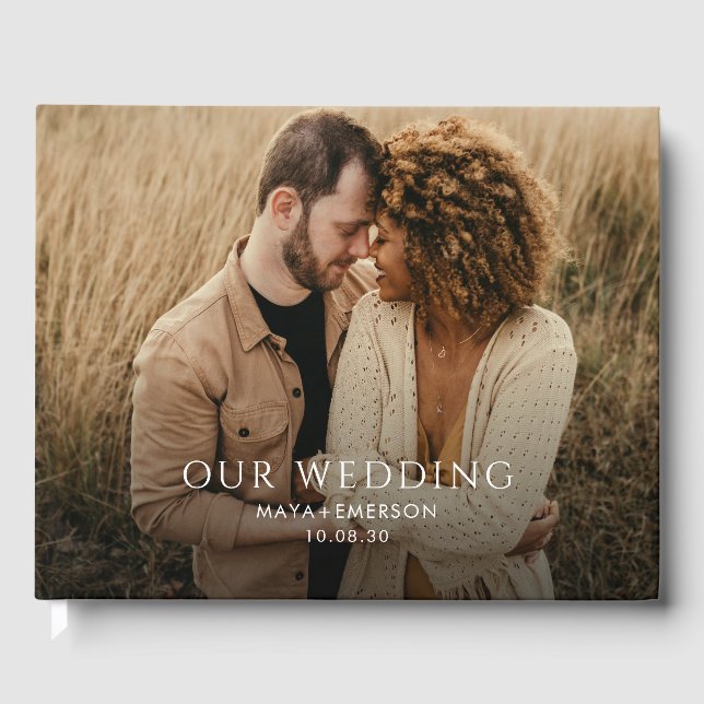 Libro de invitados para Bodas de fotografía monogr (Anverso)