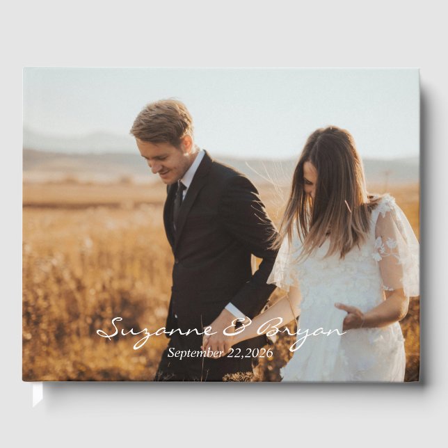 Libro de invitados para Bodas de fotografía monogr (Anverso)