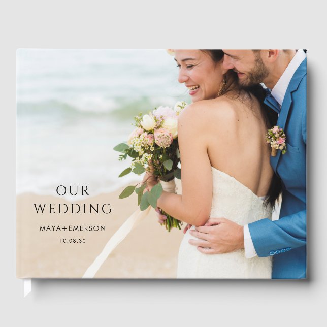 Libro de invitados para Bodas de fotografía monogr (Anverso)