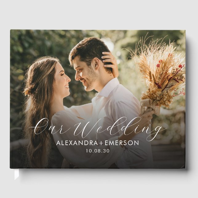 Libro de invitados para Bodas de fotografía monogr (Anverso)