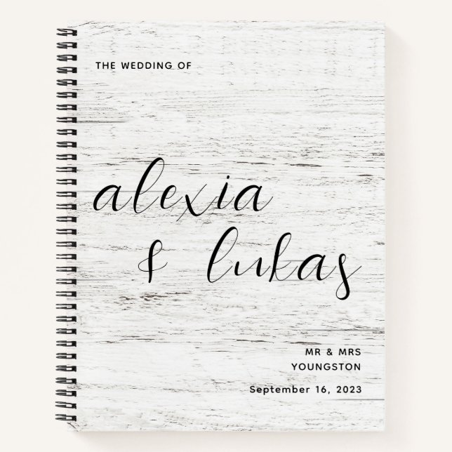 Libro de invitados para Bodas de granos de madera  (Anverso)