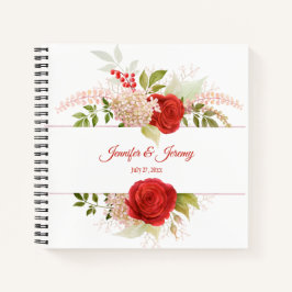 Libro de invitados para Bodas de las rosas rojas y