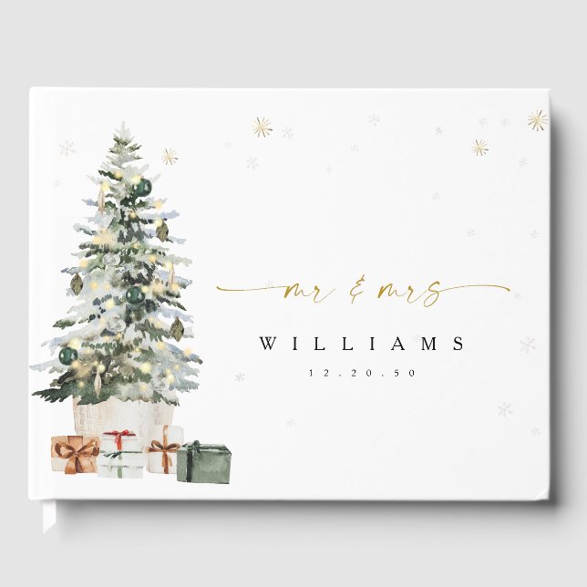 Libro de invitados para Bodas de Navidades de pino (Anverso)