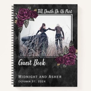 Libro de invitados para Bodas de Rosas góticos