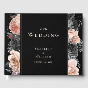 Libro de invitados para Bodas de Rubor negro gótic