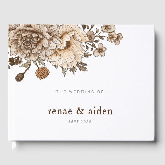 Libro de invitados para bodas de Woodland, Boho Ru