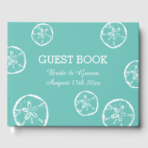 Libro de invitados para bodas en la playa con dise