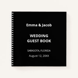 Libro de invitados para Bodas modernos negros
