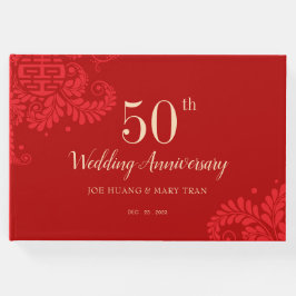 Libro de invitados para el aniversario de un Boda