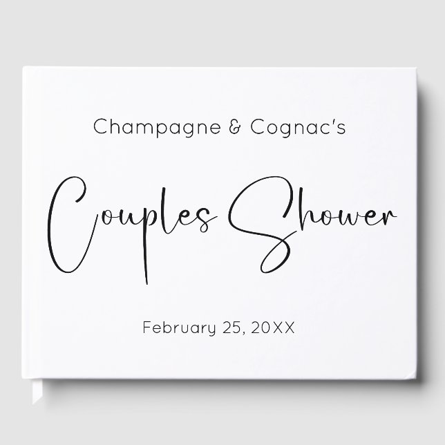 Libro de invitados para fiesta de compromiso con g (Anverso)