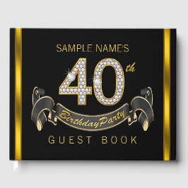 Libro de invitados para fiesta de cumpleaños 40