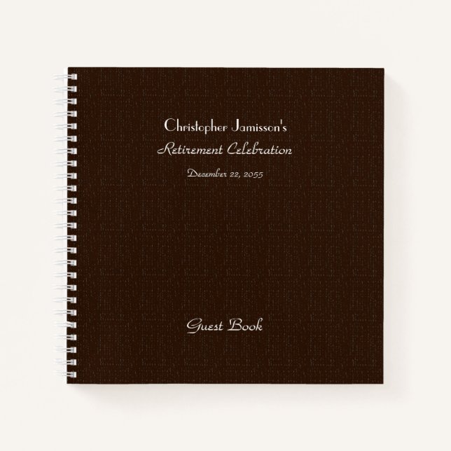 Libro de invitados para fiesta de jubilación, arpi (Anverso)