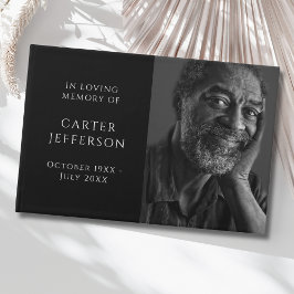 Libro de invitados para fotografías en negro sólid