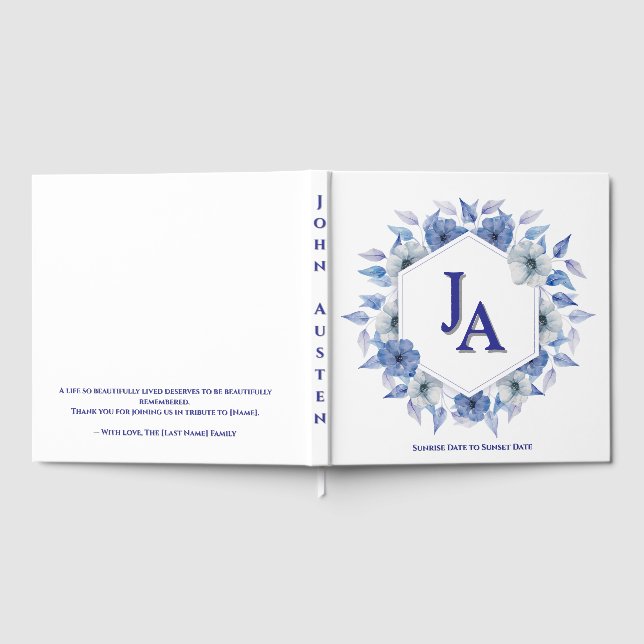 Libro de invitados para funeral (Lleno)