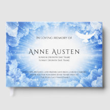 Libro de invitados para funeral de amanecer y atar