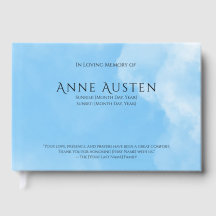 Libro de invitados para funeral de amanecer y atar