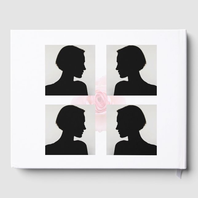 Libro de invitados para funeral de rosa (Reverso )