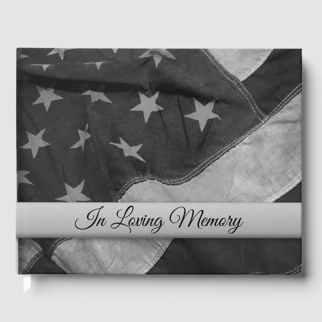 Libro de invitados para funerales de Bandera Ameri (Anverso)