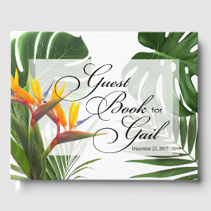 Libro de invitados para Gail - hojas tropicales