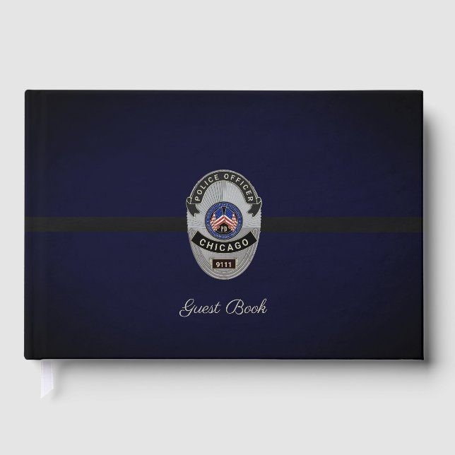 Libro de invitados para jubilación de policía (Anverso)