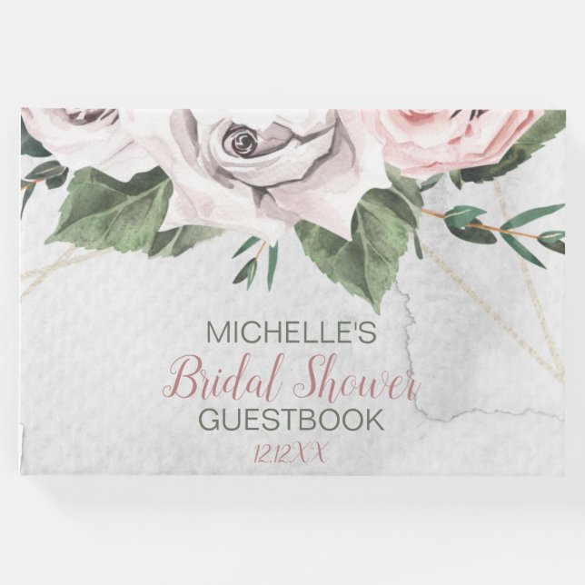 Libro de invitados para la ducha de novia de Rosa  (Anverso)