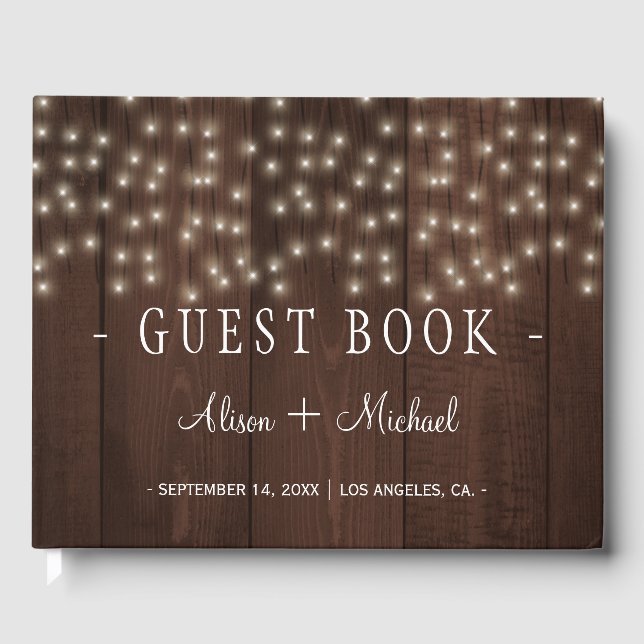 Libro de invitados para los bodas de las luces de  (Anverso)